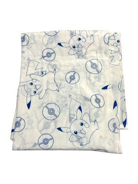 Pokémon Pikachu Twin Flat Sheet The Northwest White Blue Poké Ball